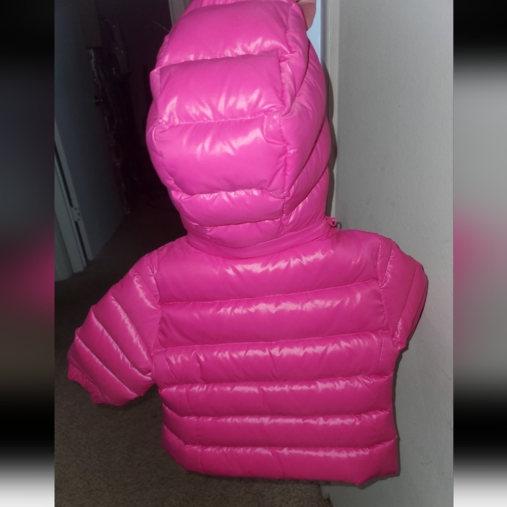 NWOT Polo Ralph Lauren Babygirl Hot Pink Quilted Hood Puffer Down Jacket 9 Mos. - Picture 11 of 16